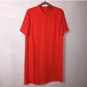 COS collared red/orange dress